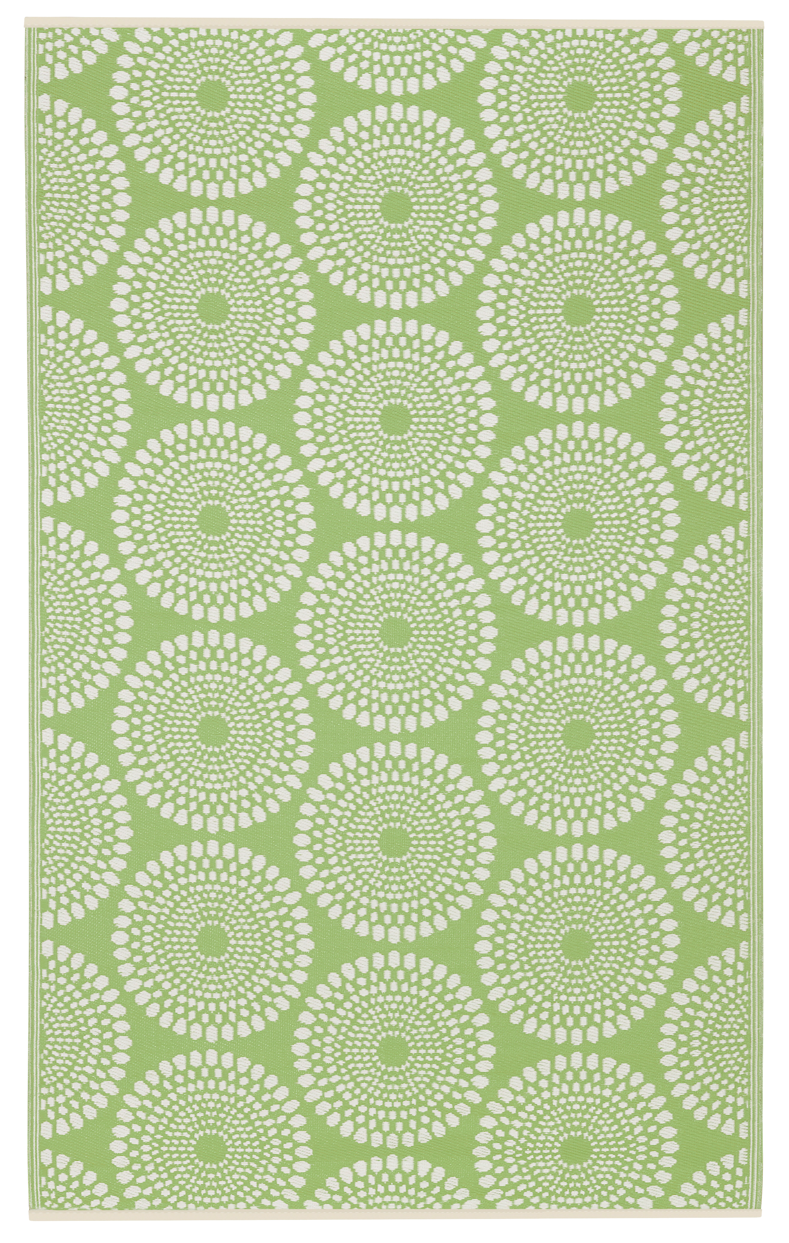 Rio Green Outdoor Rug | Vibrant Medallion Double-Sided Design