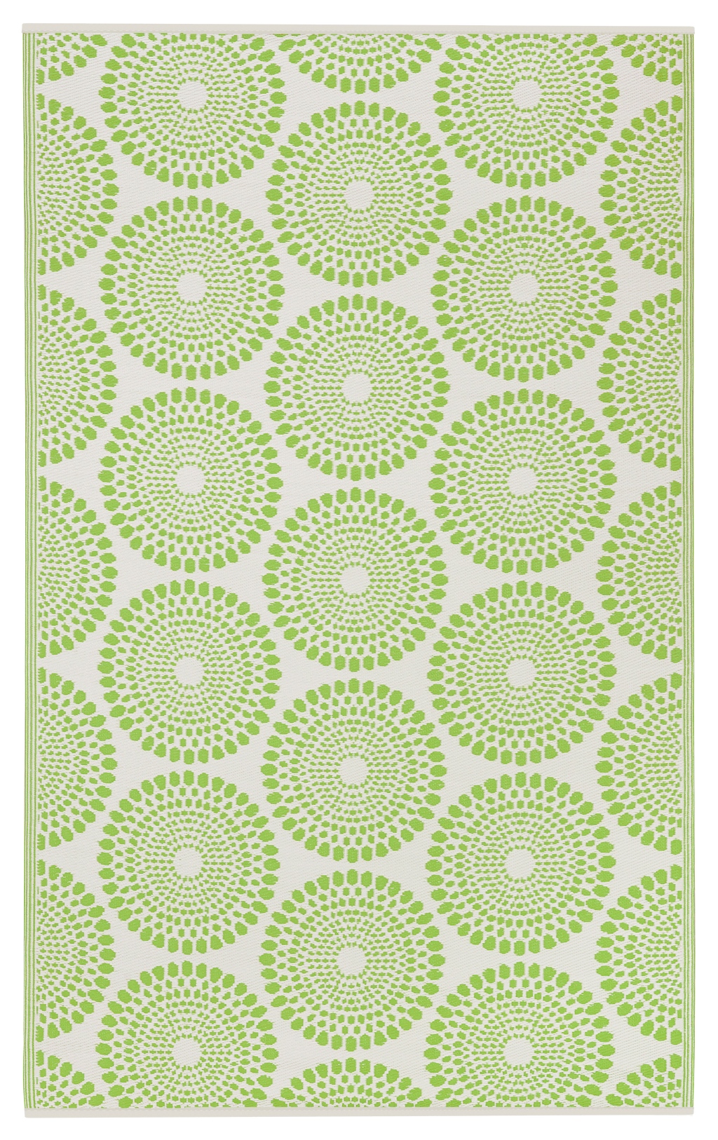 Rio Green Outdoor Rug | Vibrant Medallion Double-Sided Design