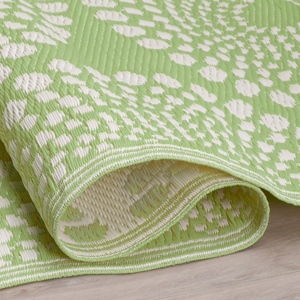 Rio Green Outdoor Rug | Vibrant Medallion Double-Sided Design