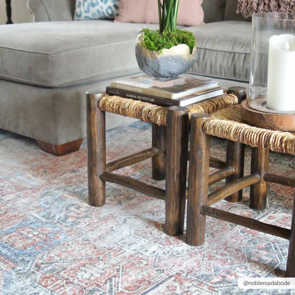 Rosman Distressed Washable Area Rug | Vintage Bohemian Rug – Boutique Rugs