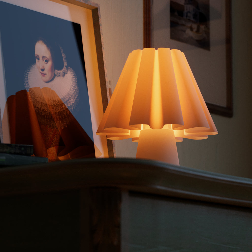 Ruff Lamp | 3D Printed Baroque-Inspired Designer Table Lamp – Mina Wright x Wooj Design