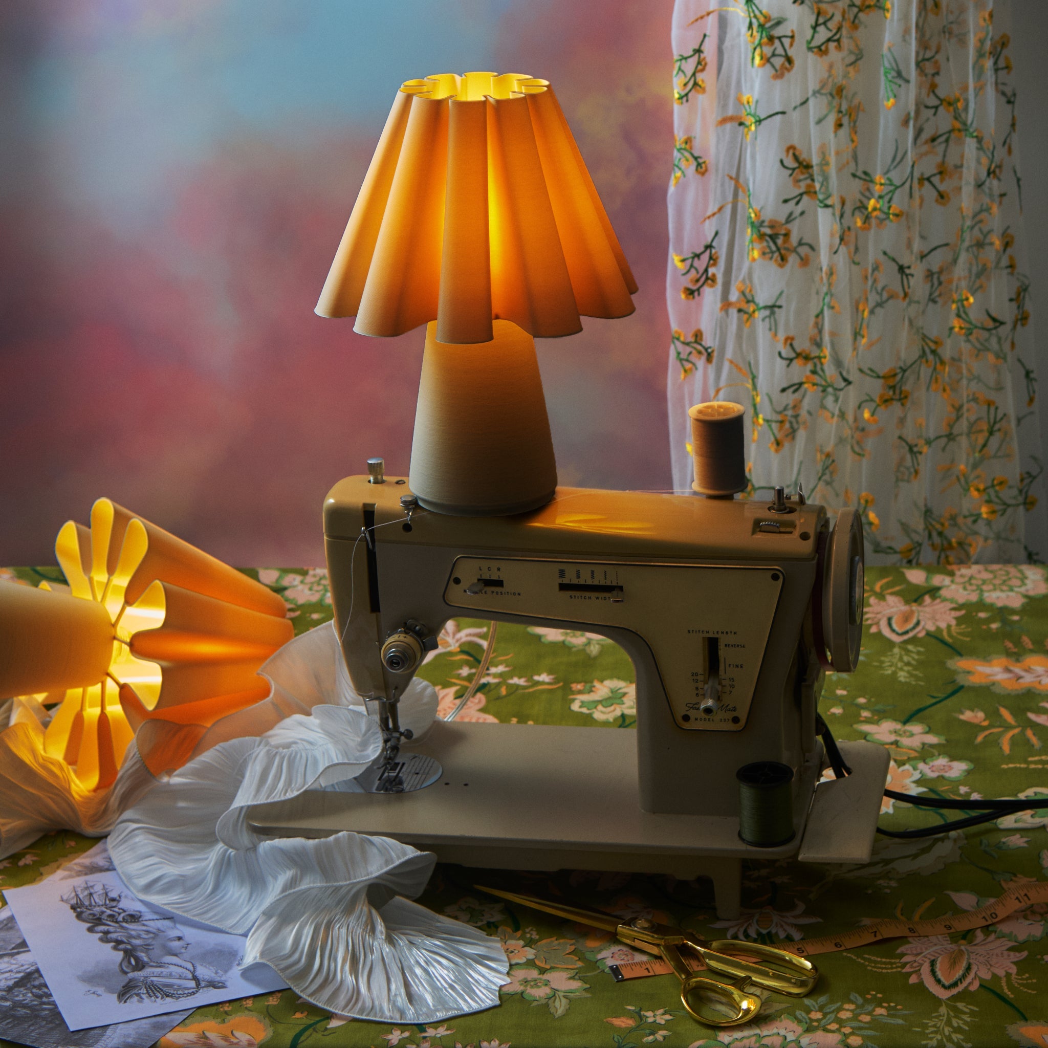 Ruff Lamp | 3D Printed Baroque-Inspired Designer Table Lamp – Mina Wright x Wooj Design