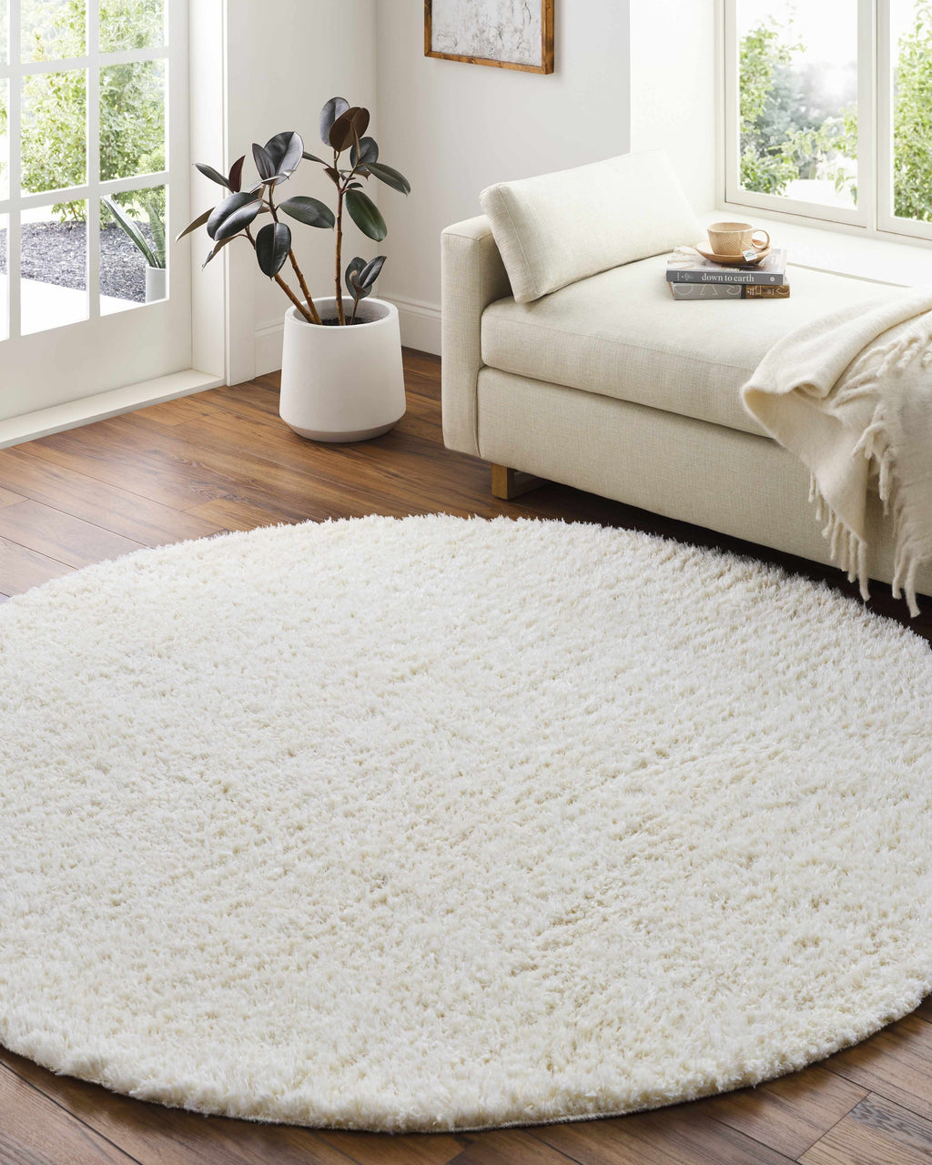 Siari Solid Cream Plush Rug | Ultra-Soft Deep Pile Area Rug – Boutique Rugs