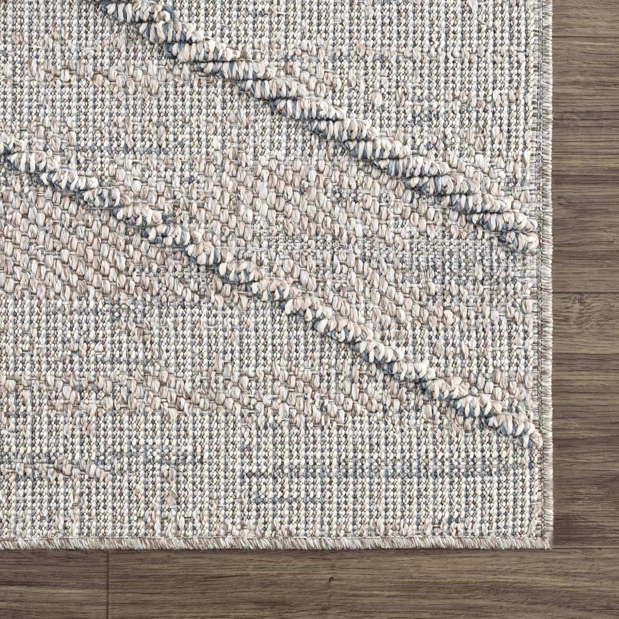 Baqer Taupe & Gray Indoor/Outdoor Area Rug | Crosshatch Design