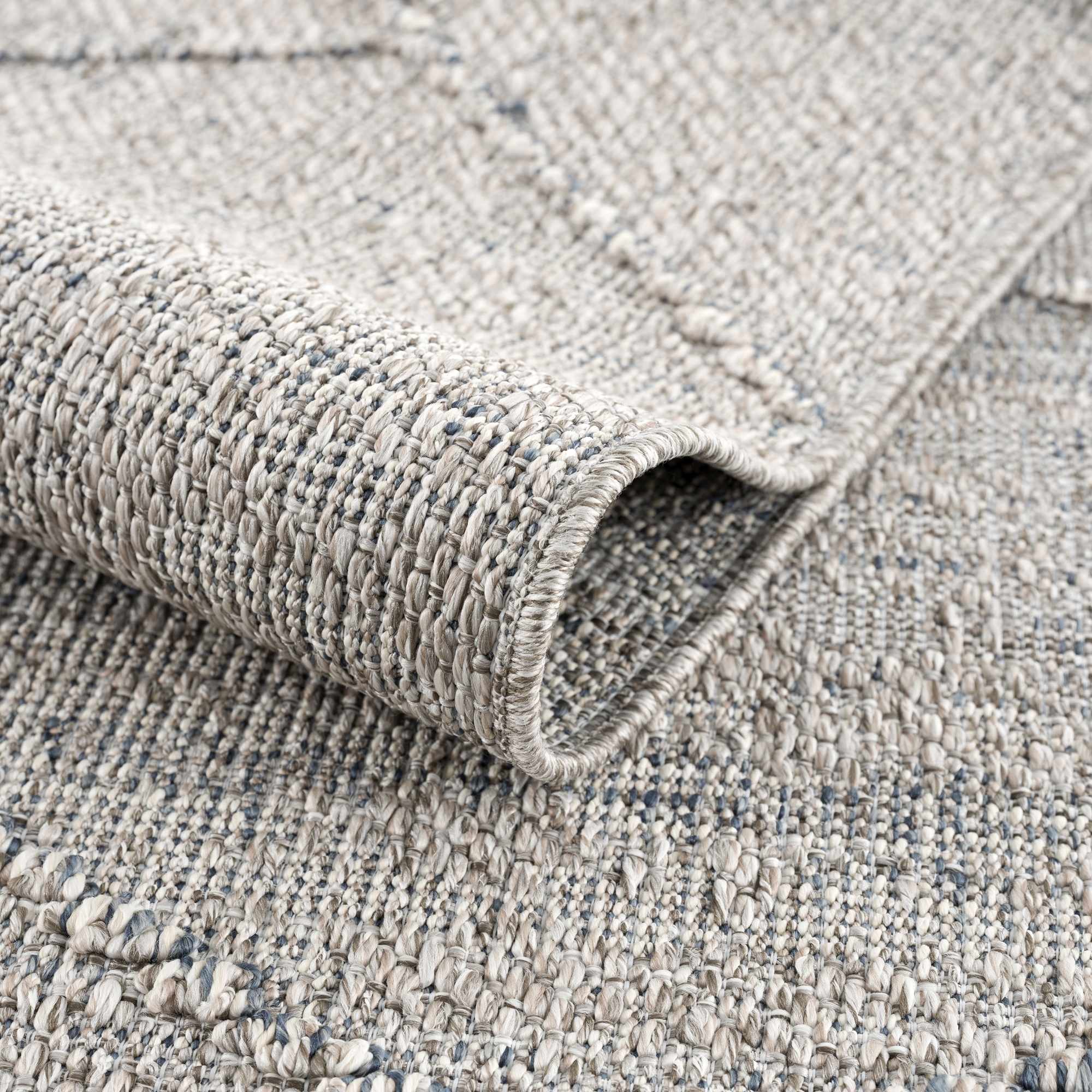 Baqer Taupe & Gray Indoor/Outdoor Area Rug | Crosshatch Design