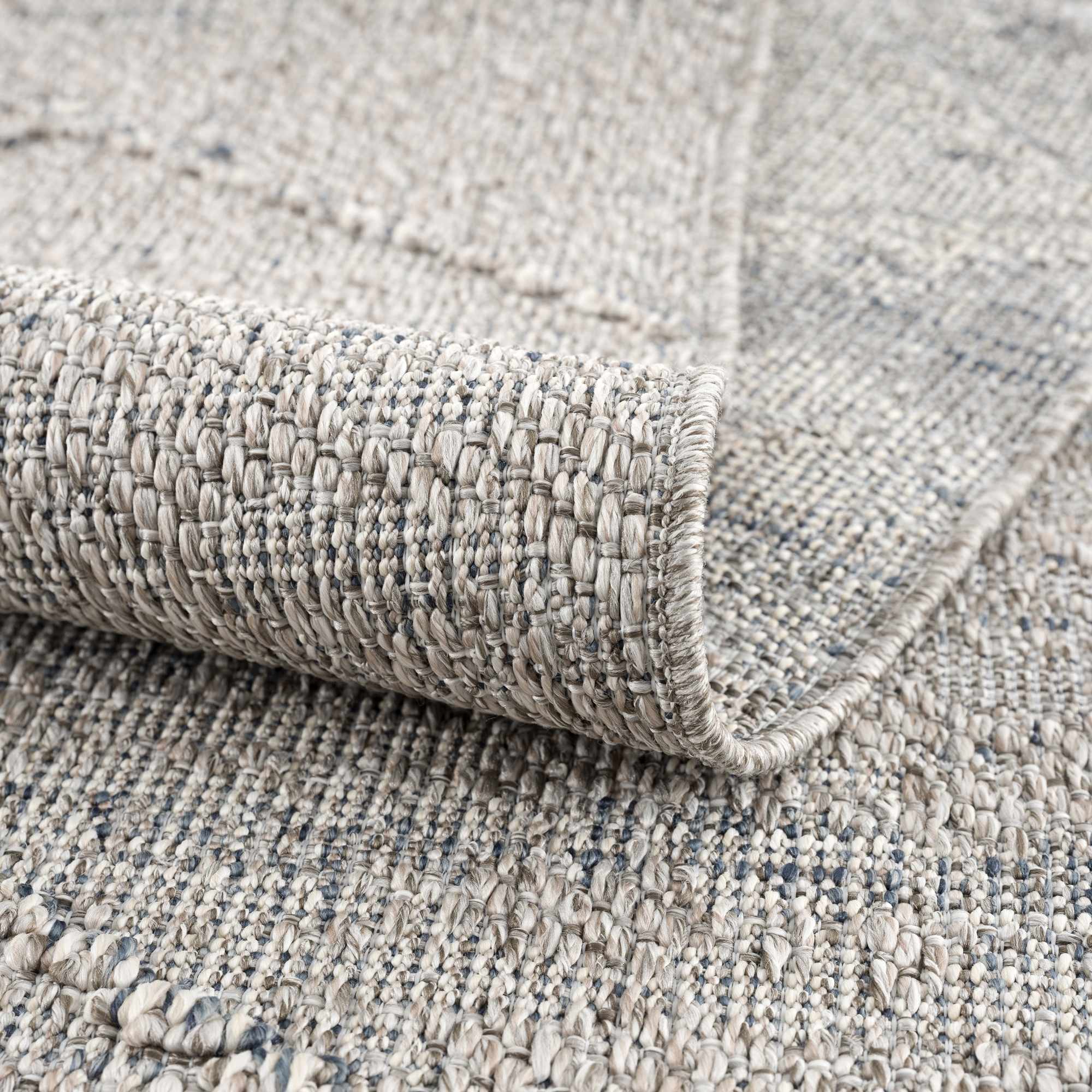 Baqer Taupe & Gray Indoor/Outdoor Area Rug | Crosshatch Design