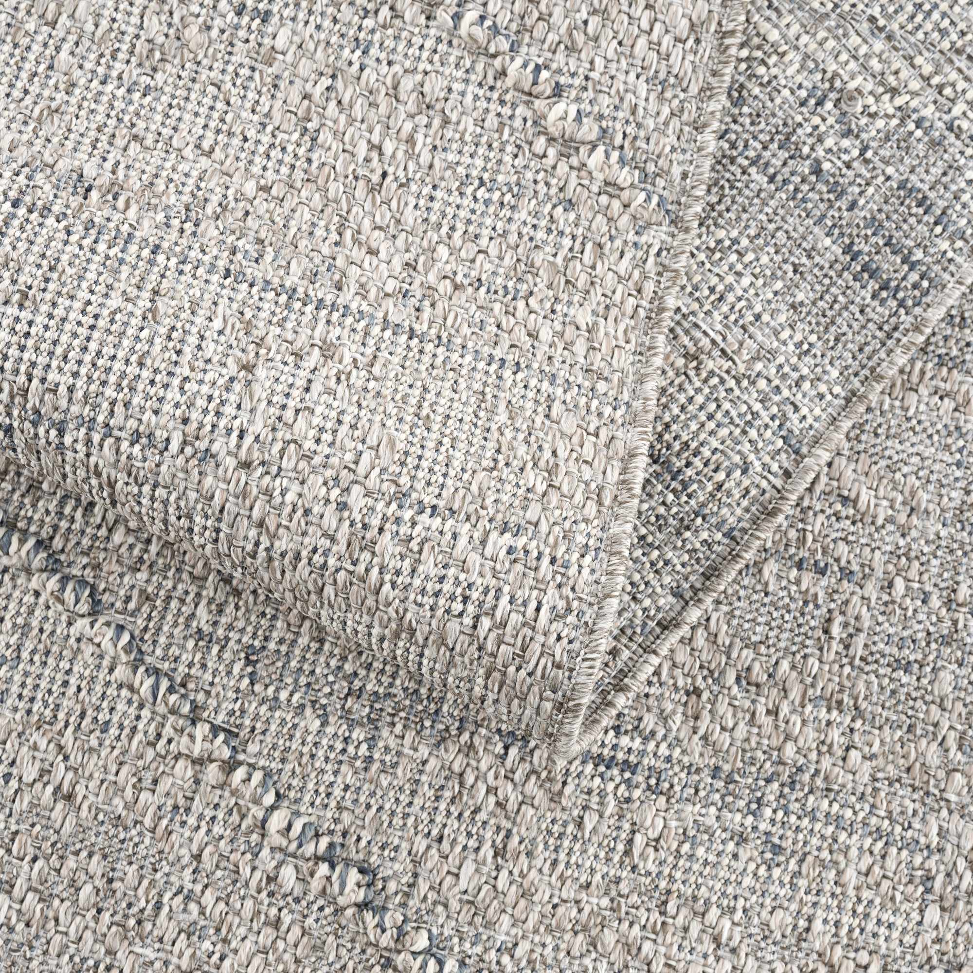 Baqer Taupe & Gray Indoor/Outdoor Area Rug | Crosshatch Design