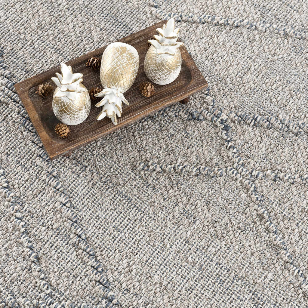 Baqer Taupe & Gray Indoor/Outdoor Area Rug | Crosshatch Design