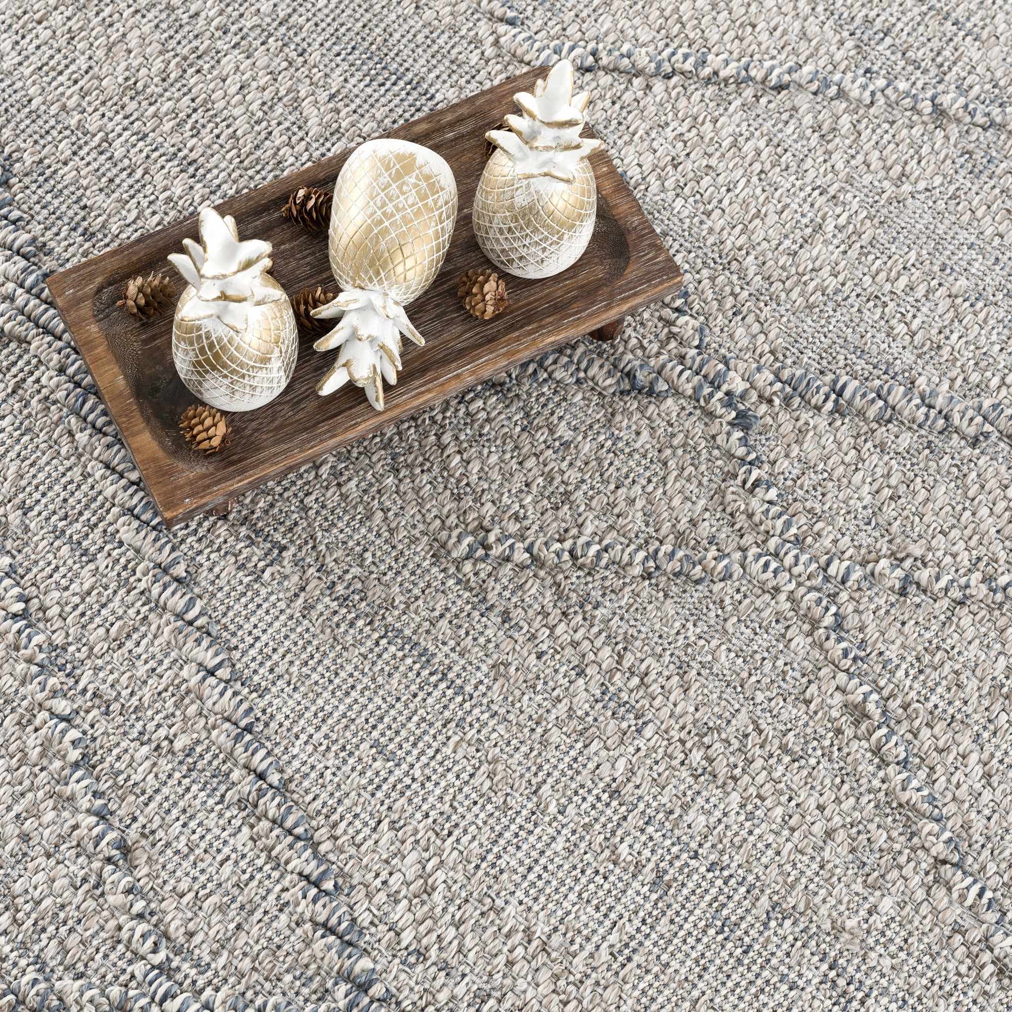 Baqer Taupe & Gray Indoor/Outdoor Area Rug | Crosshatch Design