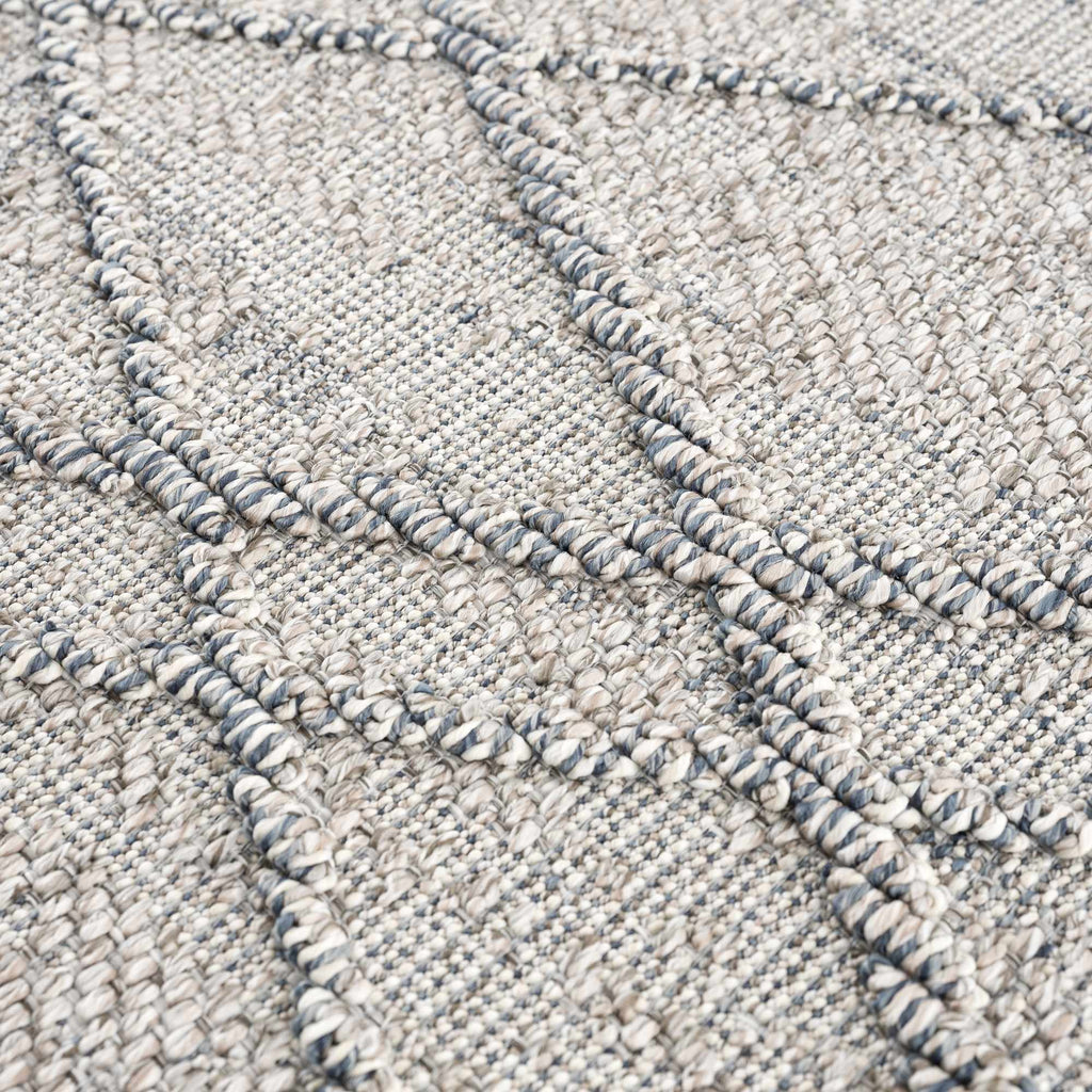 Baqer Taupe & Gray Indoor/Outdoor Area Rug | Crosshatch Design