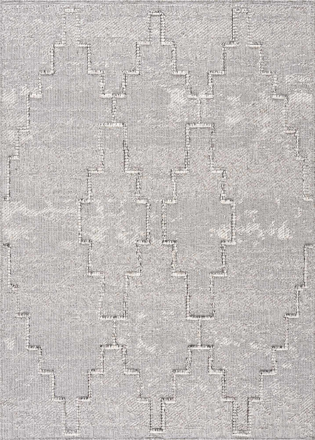 Butch Gray Area Rug | Aztec-Inspired Design