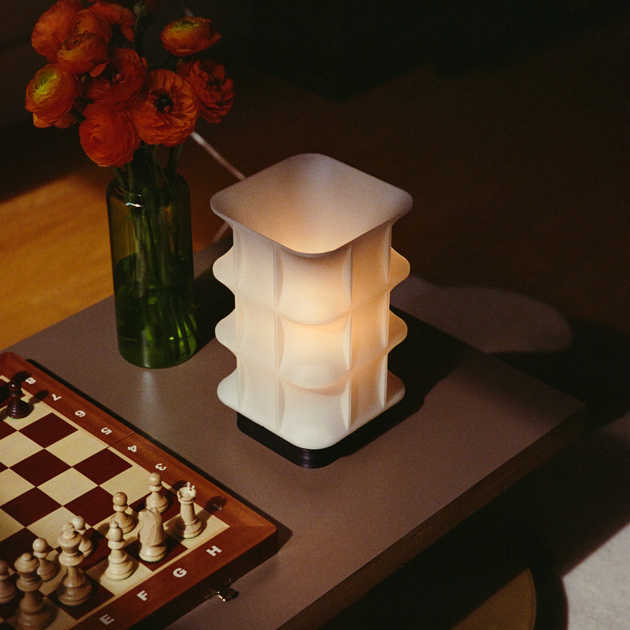 Scaffold Lamp | 3D Printed Grid Cage Table Lamp – Nigh Collective x Wooj Design