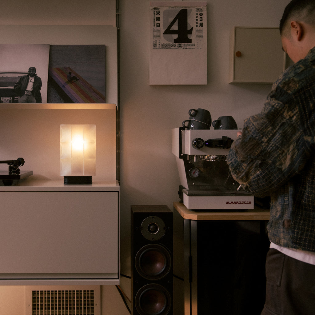 Scaffold Lamp | 3D Printed Grid Cage Table Lamp – Nigh Collective x Wooj Design