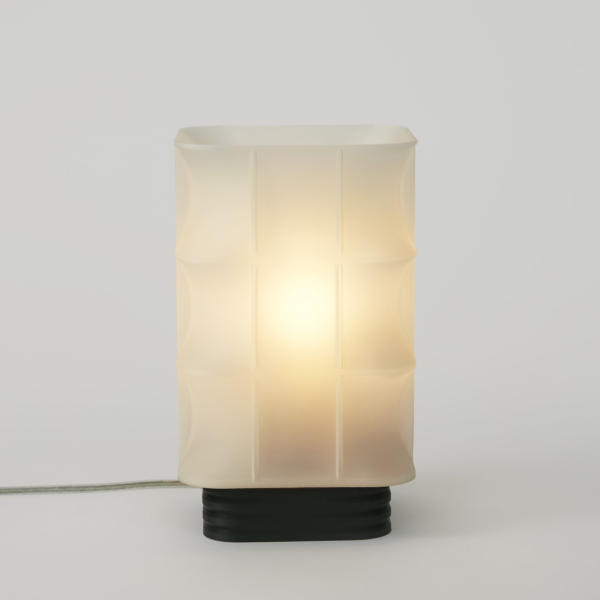 Scaffold Lamp | 3D Printed Grid Cage Table Lamp – Nigh Collective x Wooj Design