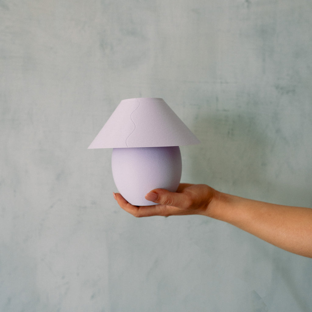 Scoop Lamp | 3D Printed Ceramic-Inspired Designer Table Lamp – Analuisa Corrigan x Wooj Design