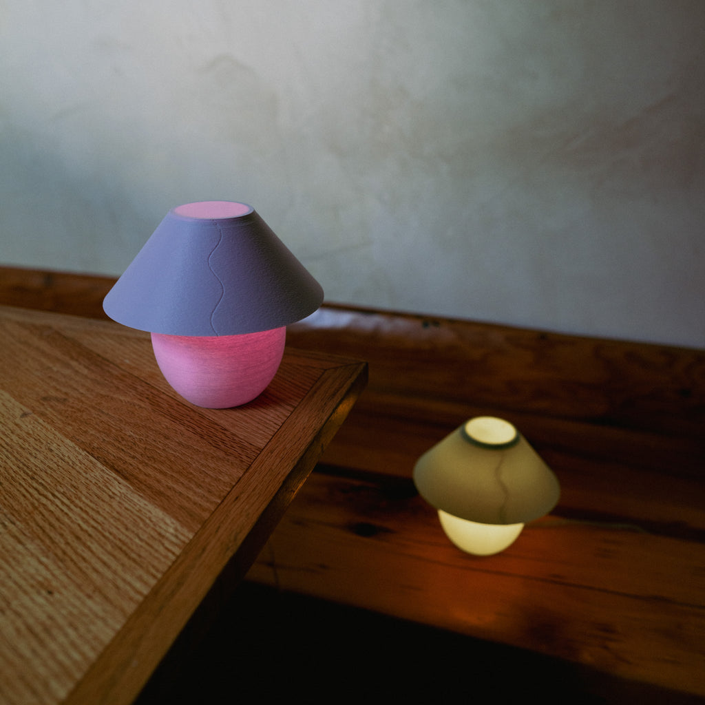 Scoop Lamp | 3D Printed Ceramic-Inspired Designer Table Lamp – Analuisa Corrigan x Wooj Design