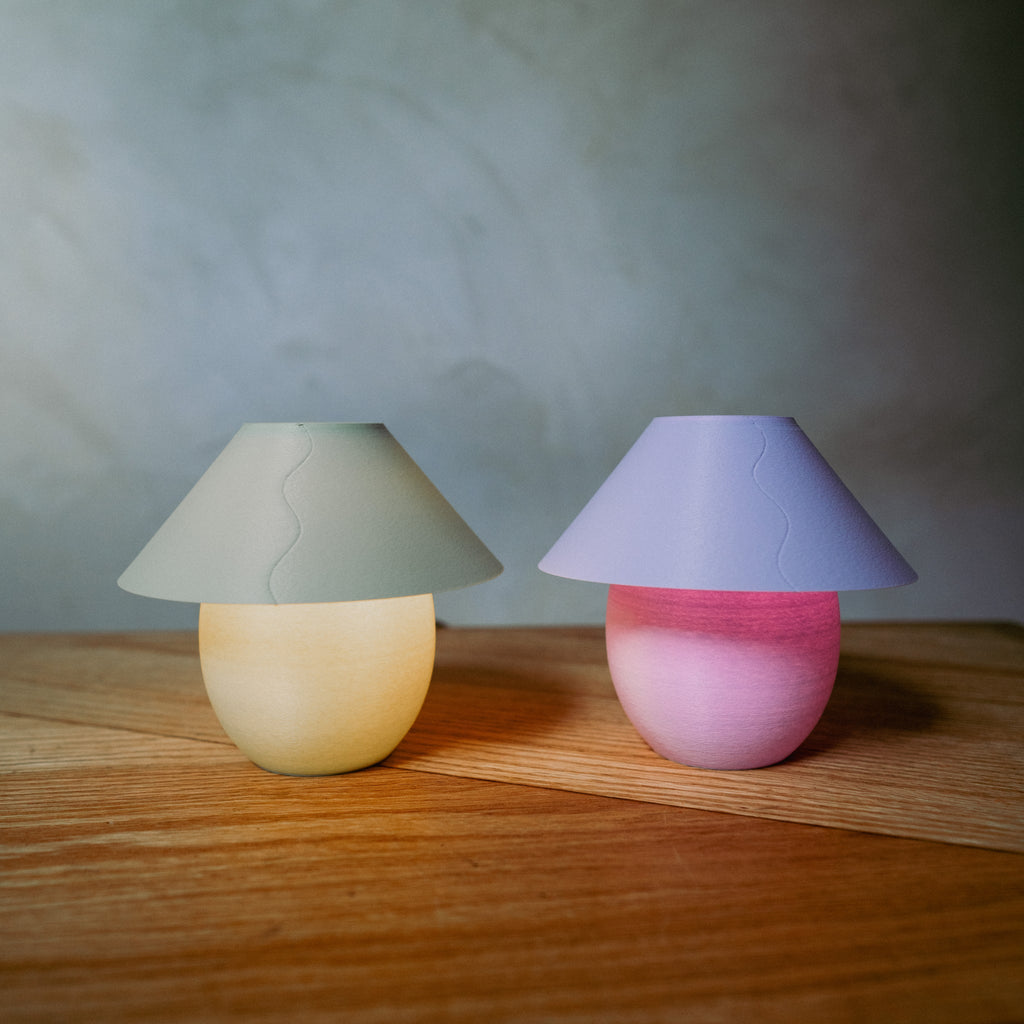 Scoop Lamp | 3D Printed Ceramic-Inspired Designer Table Lamp – Analuisa Corrigan x Wooj Design