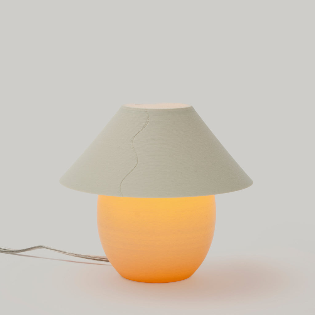 Scoop Lamp | 3D Printed Ceramic-Inspired Designer Table Lamp – Analuisa Corrigan x Wooj Design