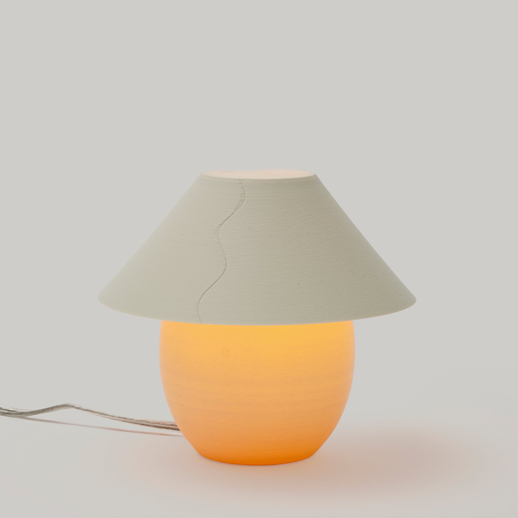 Scoop Lamp | 3D Printed Ceramic-Inspired Designer Table Lamp – Analuisa Corrigan x Wooj Design
