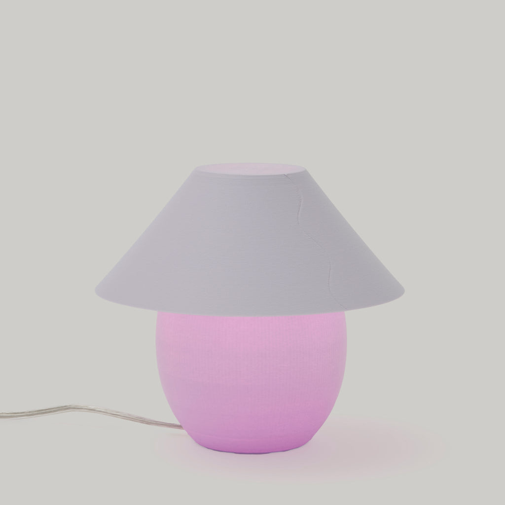 Scoop Lamp | 3D Printed Ceramic-Inspired Designer Table Lamp – Analuisa Corrigan x Wooj Design