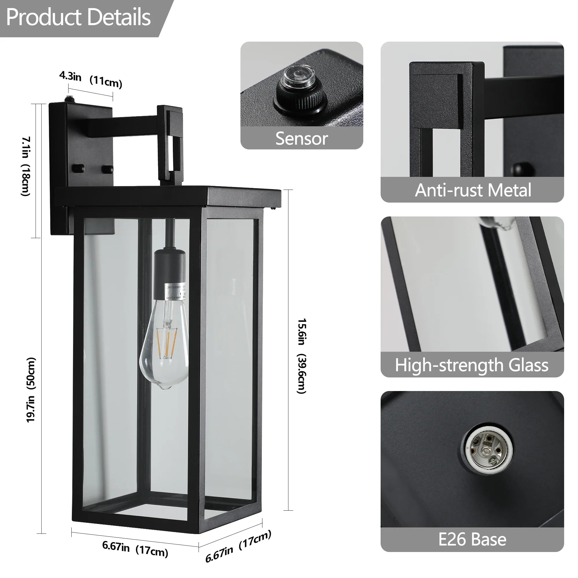 Anto Outdoor Wall Light 2-Pack