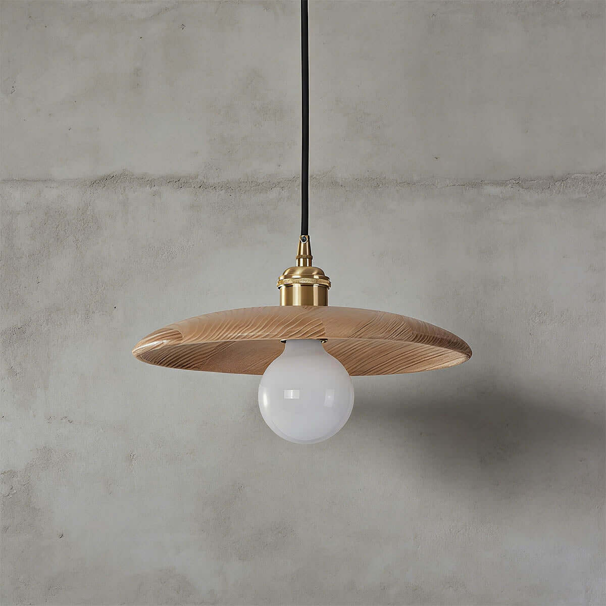 Serilo Wood Disc Pendant Light | Boho Multi-Size Hanging Lamp