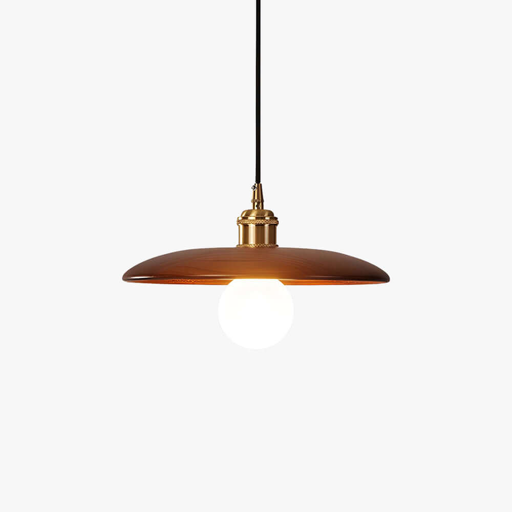 Serilo Wood Disc Pendant Light | Boho Multi-Size Hanging Lamp