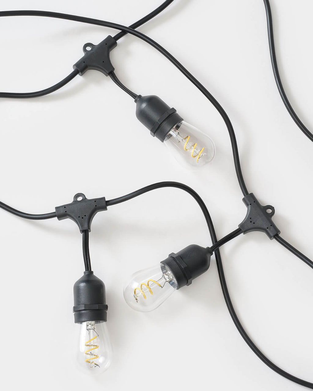 Spiral Hanging Plug-in String Lights | Vintage Edison Exposed Filament