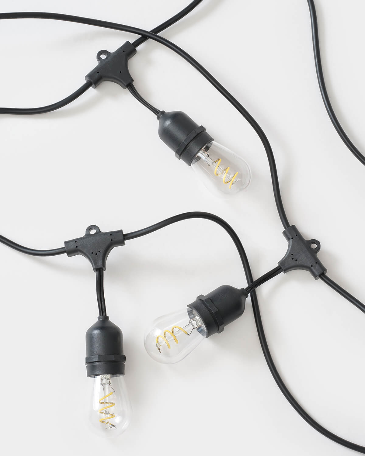 Spiral Hanging Plug-in String Lights | Vintage Edison Exposed Filament