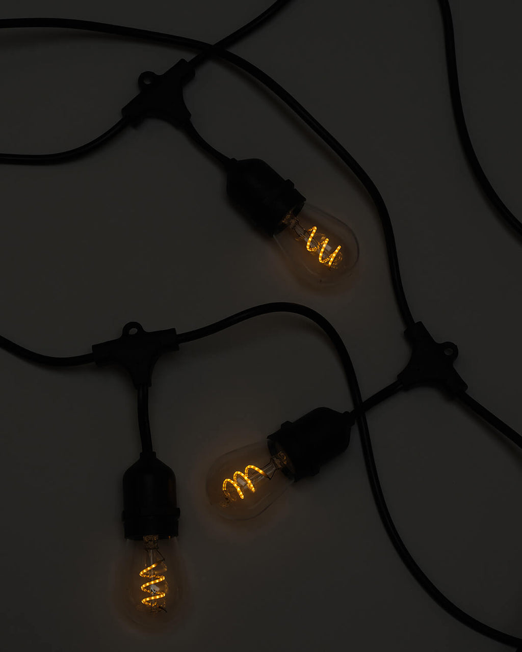 Spiral Hanging Plug-in String Lights | Vintage Edison Exposed Filament