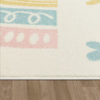 Rainbow & Hearts Cream Design