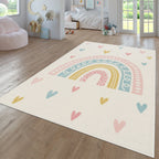 Rainbow & Hearts Cream Design