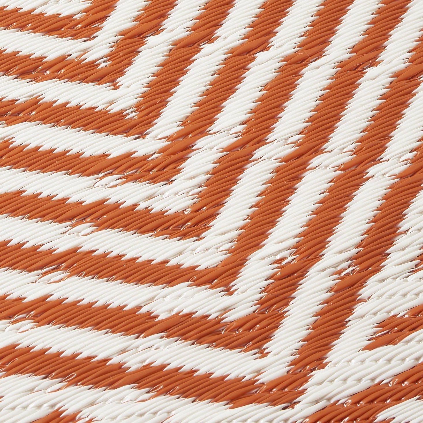 Tokyo Burnt Orange Outdoor Rug | Stripe-on-Stripe Double-Sided Design
