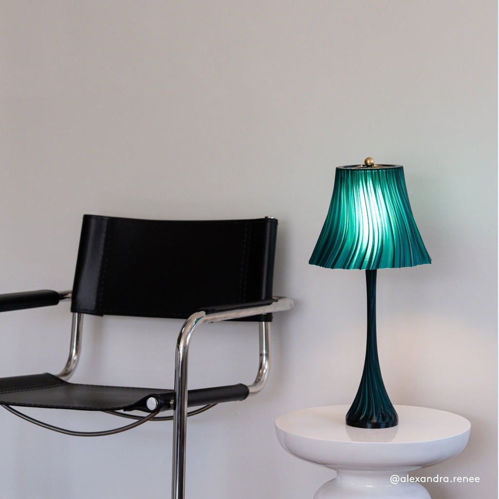 Pleat Lamp | Sculptural Pleated Table Lamp – Wooj Design