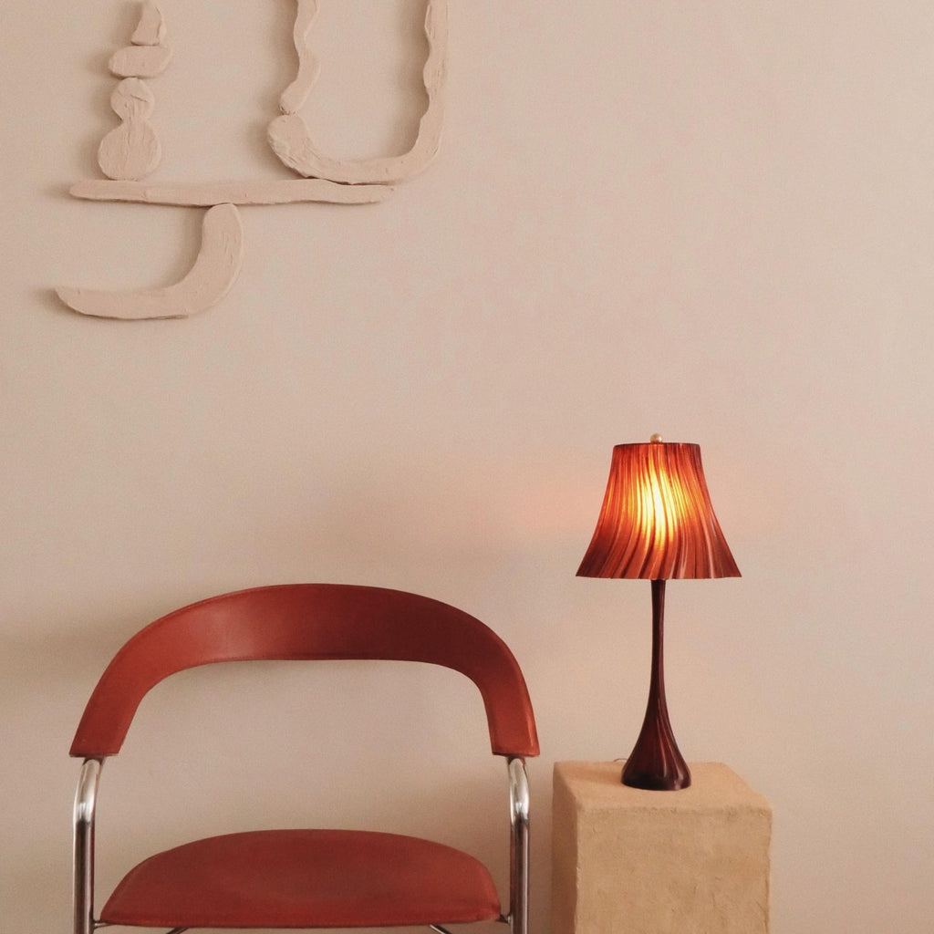 Pleat Lamp | Sculptural Pleated Table Lamp – Wooj Design