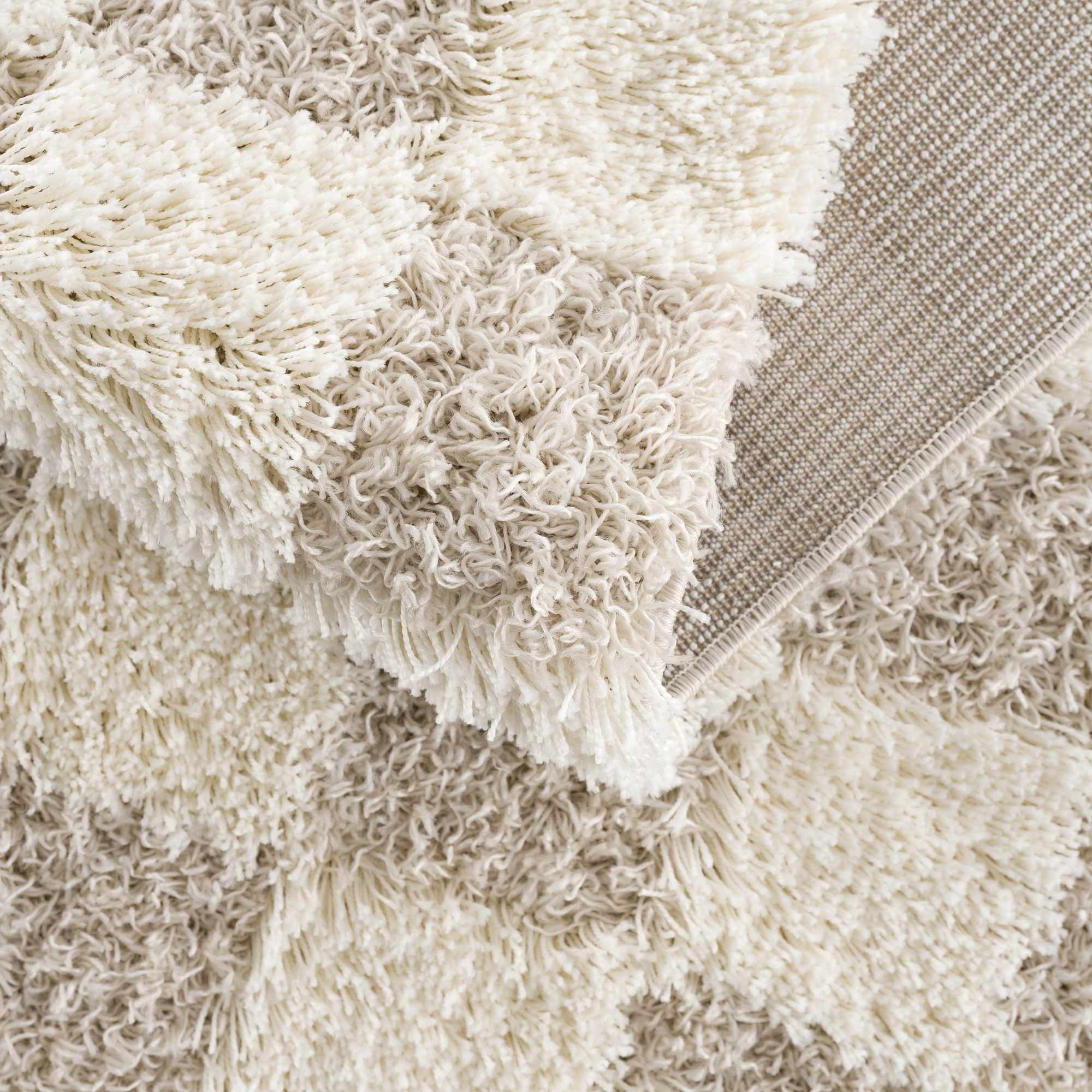 Atira Light Brown Checkered Area Rug | Plush Geometric Rug – Boutique Rugs