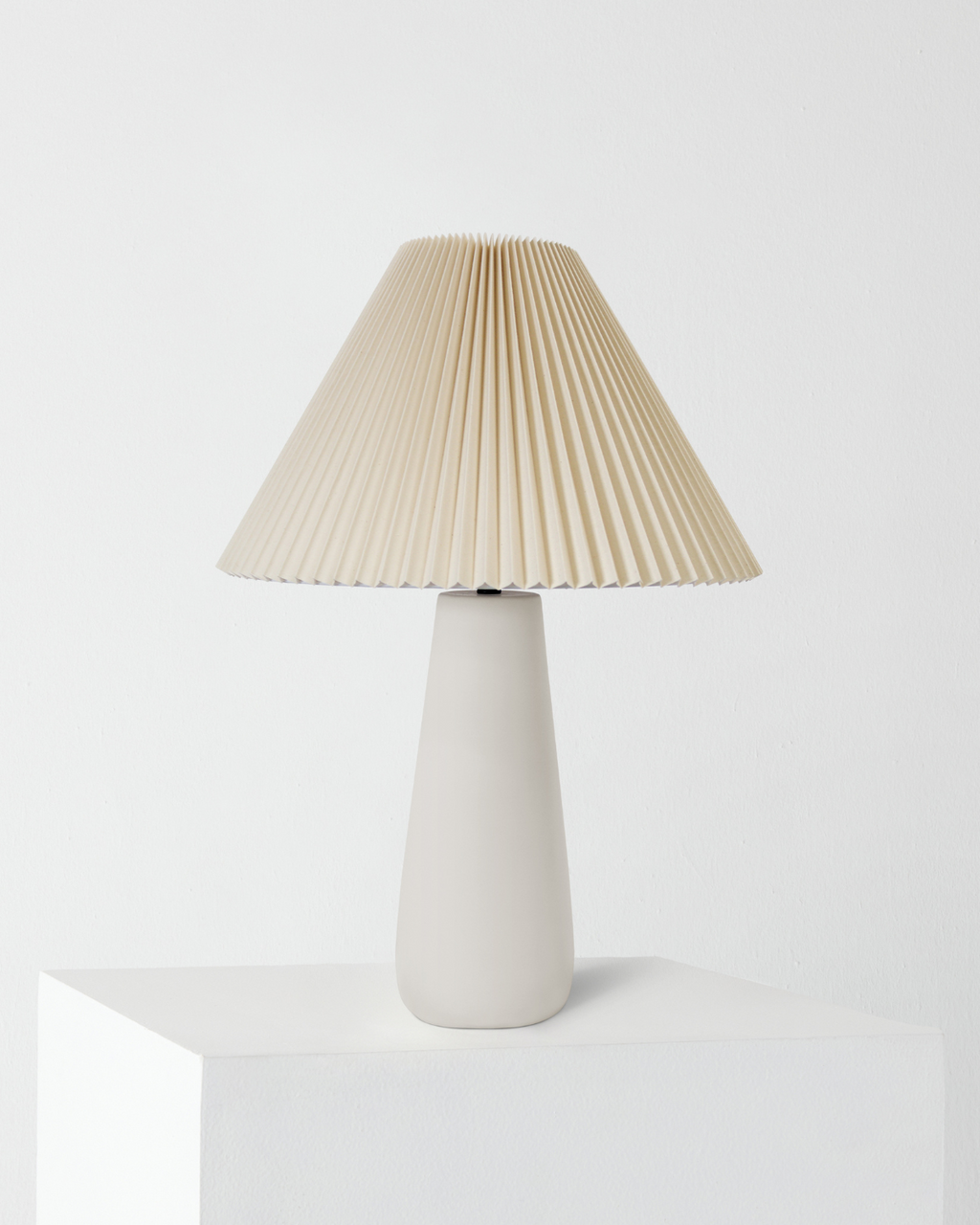 Gwen Table Lamp | Linen Pleated Shade & Ceramic Base