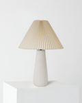 Gwen Table Lamp | Linen Pleated Shade & Ceramic Base