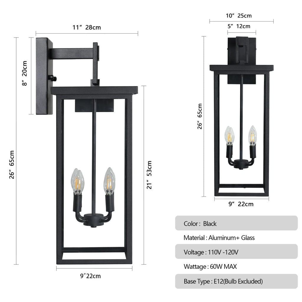 Black Iron Wall Light