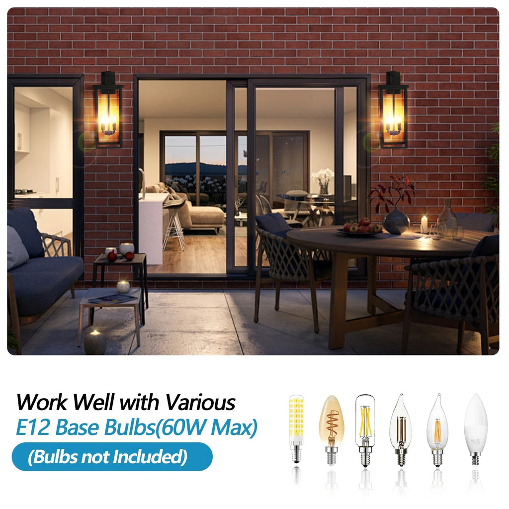 Black Iron Wall Light
