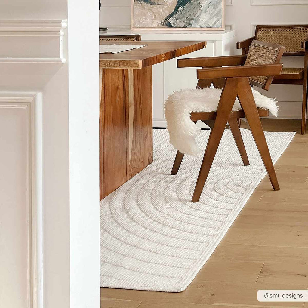 Deron White Washable Area Rug | Machine Washable 3D Textured Rug – Boutique Rugs