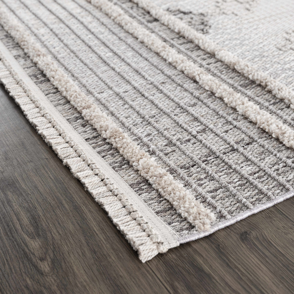Amaga High-Low Area Rug | Diamond Pattern Design