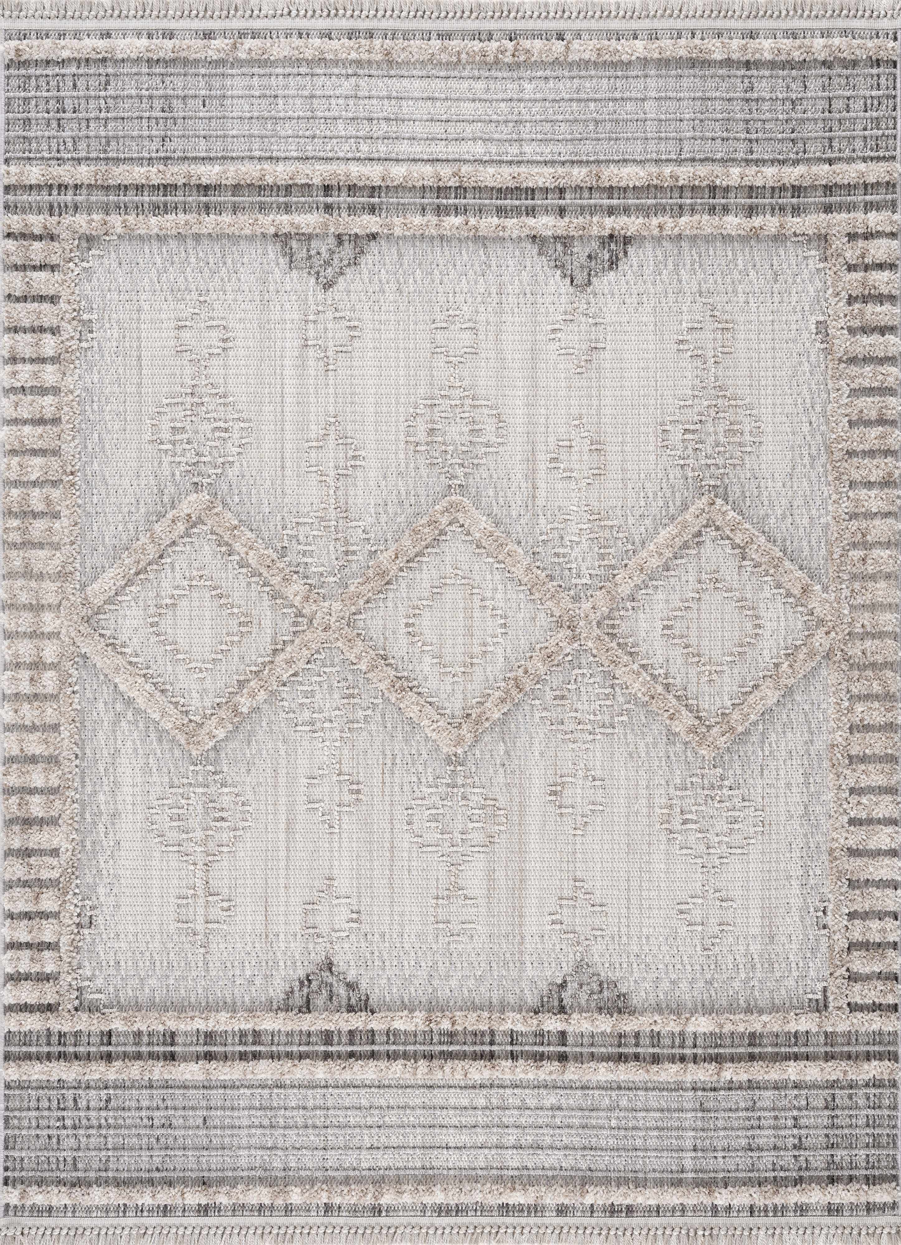 Amaga High-Low Area Rug | Diamond Pattern Design