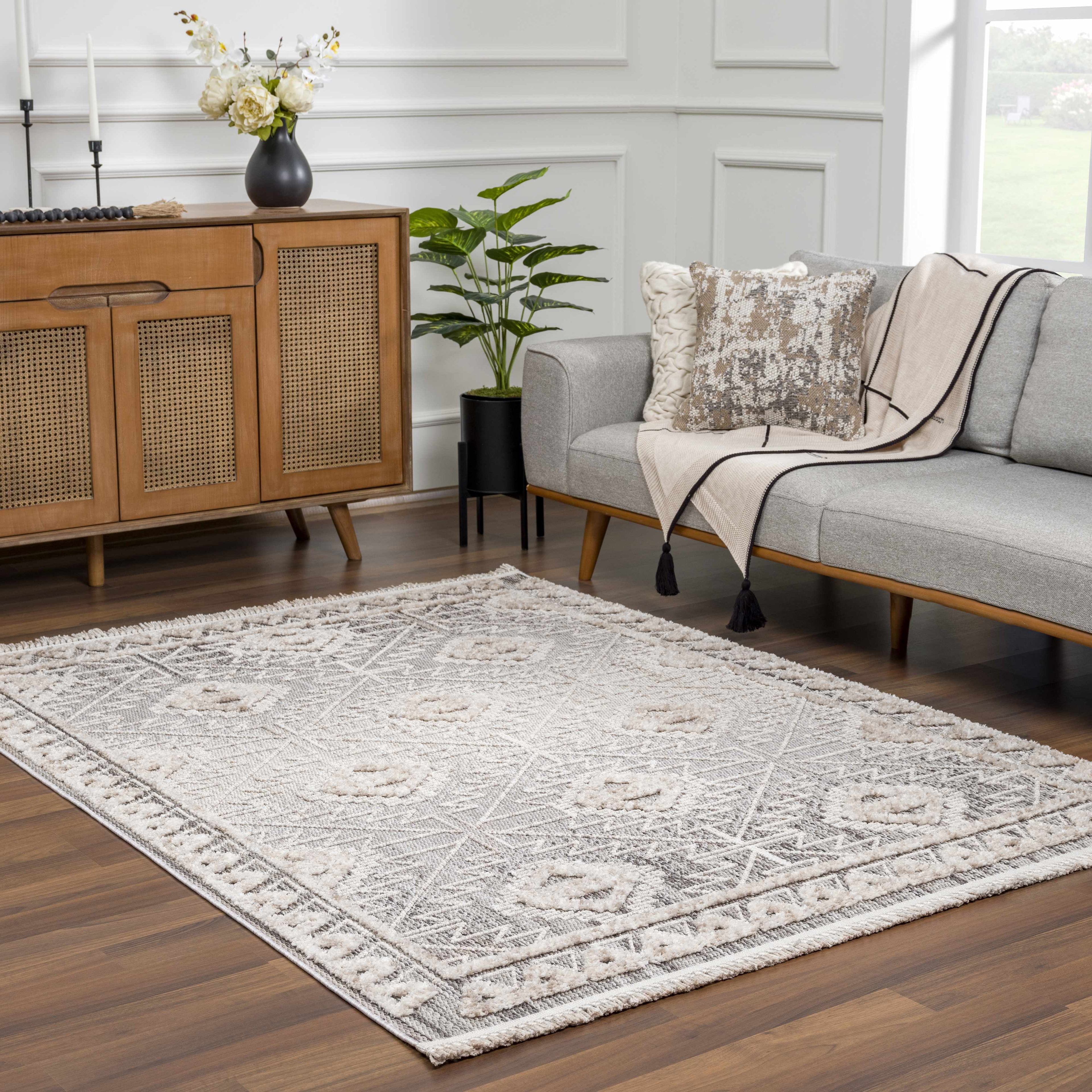 Agoo Aztec-Inspired Area Rug | Neutral Tones