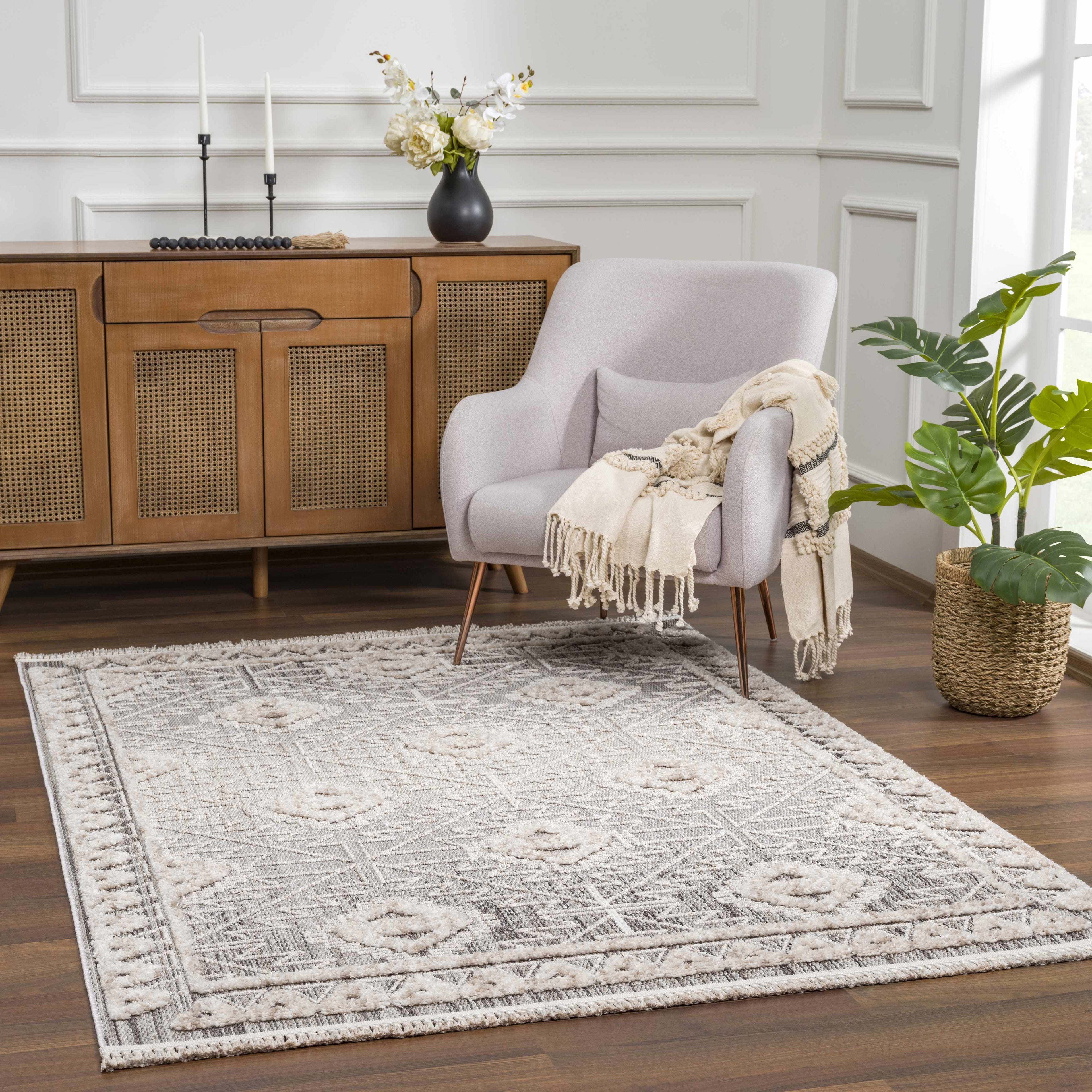 Agoo Aztec-Inspired Area Rug | Neutral Tones