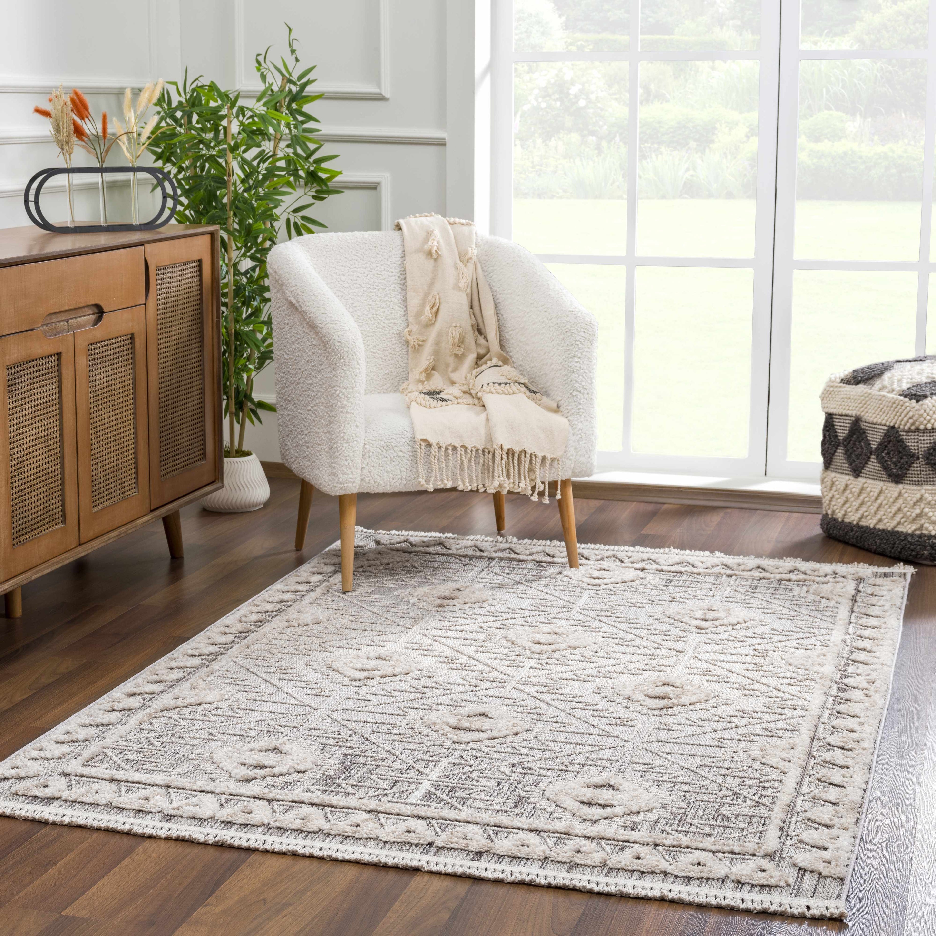 Agoo Aztec-Inspired Area Rug | Neutral Tones
