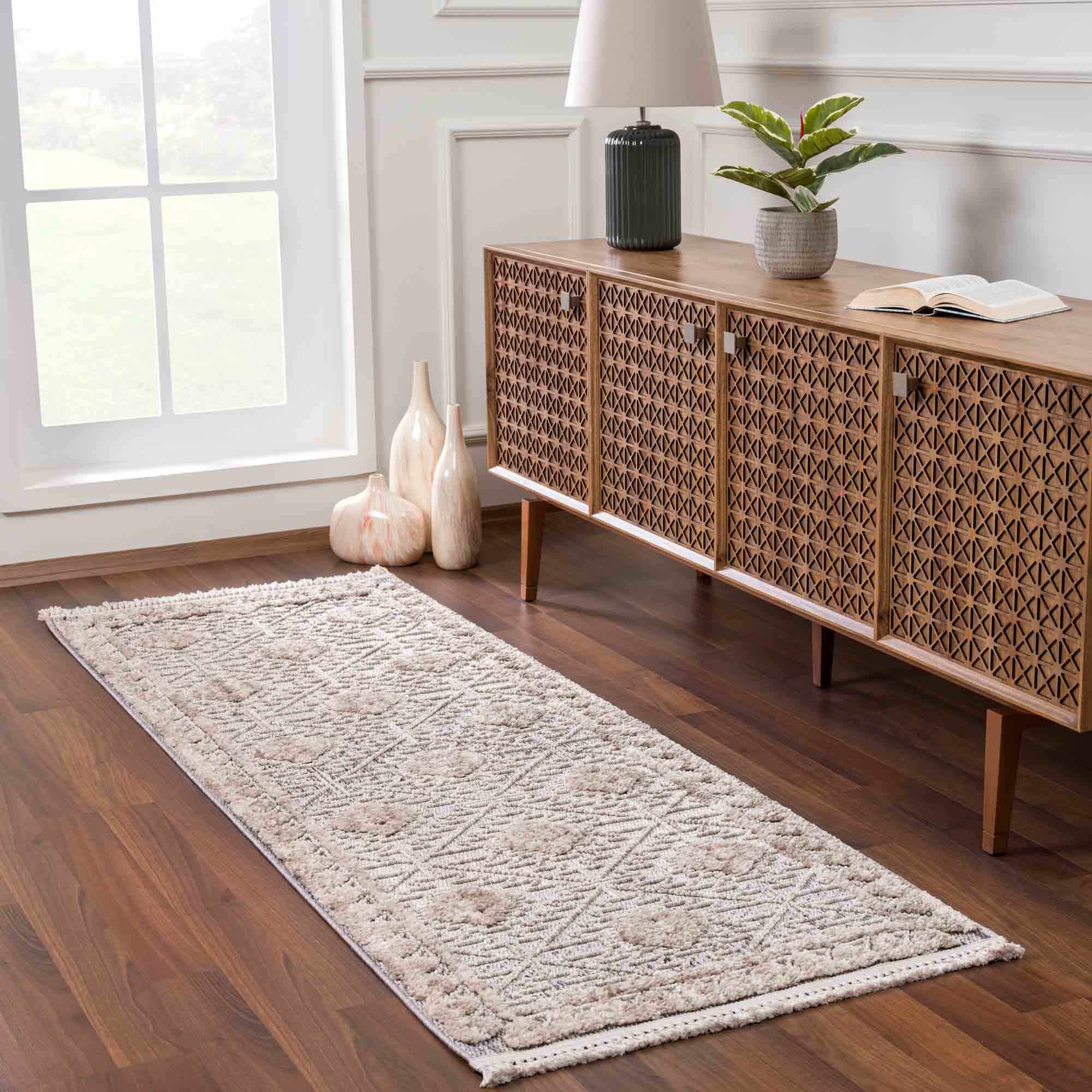 Agoo Aztec-Inspired Area Rug | Neutral Tones