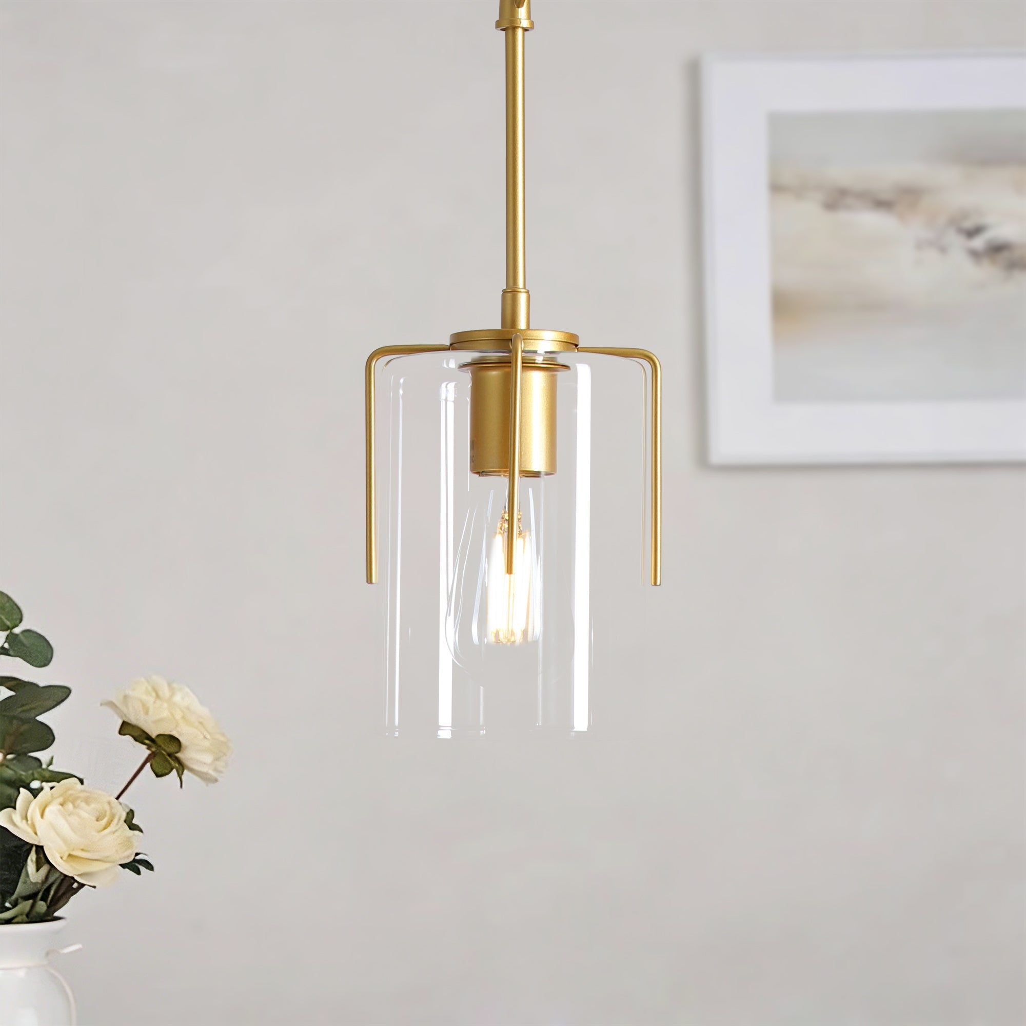 Farmhouse Gold Pendant Light
