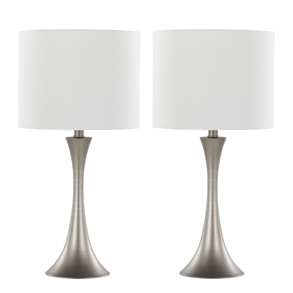 Lenuxe Hourglass Table Lamp Set | Contemporary Table Lamp Set of 2