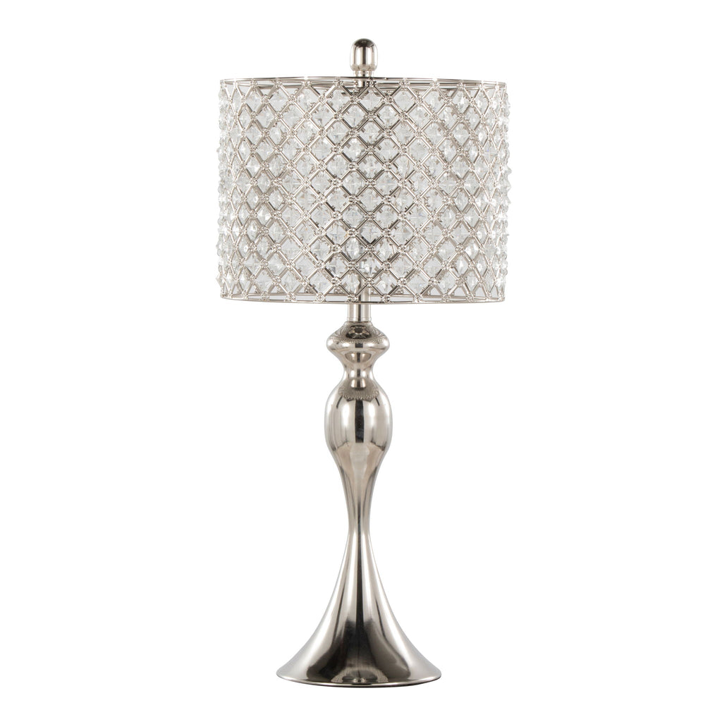 Ashland Square Crystal Table Lamp Set | Square Crystal Hourglass Table Lamp Set of 2